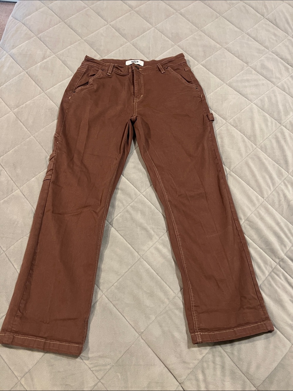Mica Workwear-Style Straight Leg Pants
